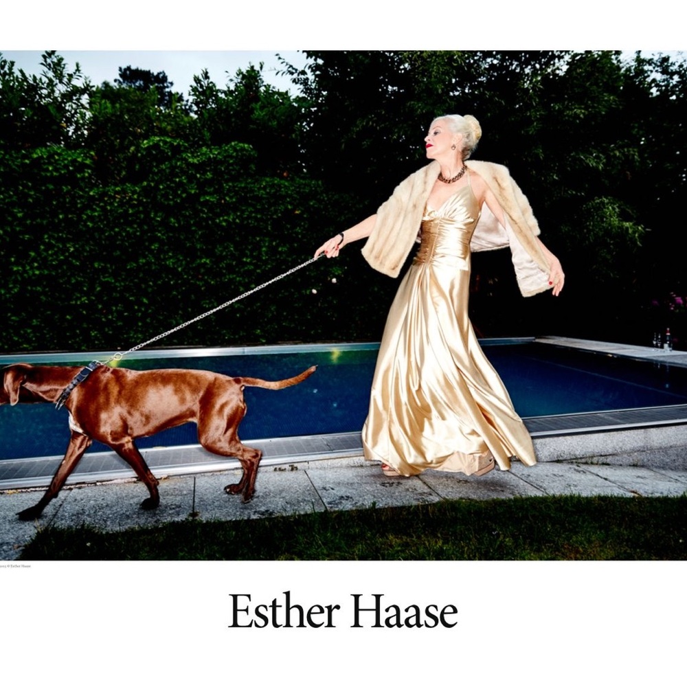 Elegant Gold Evening Gown poster by Esther Haase